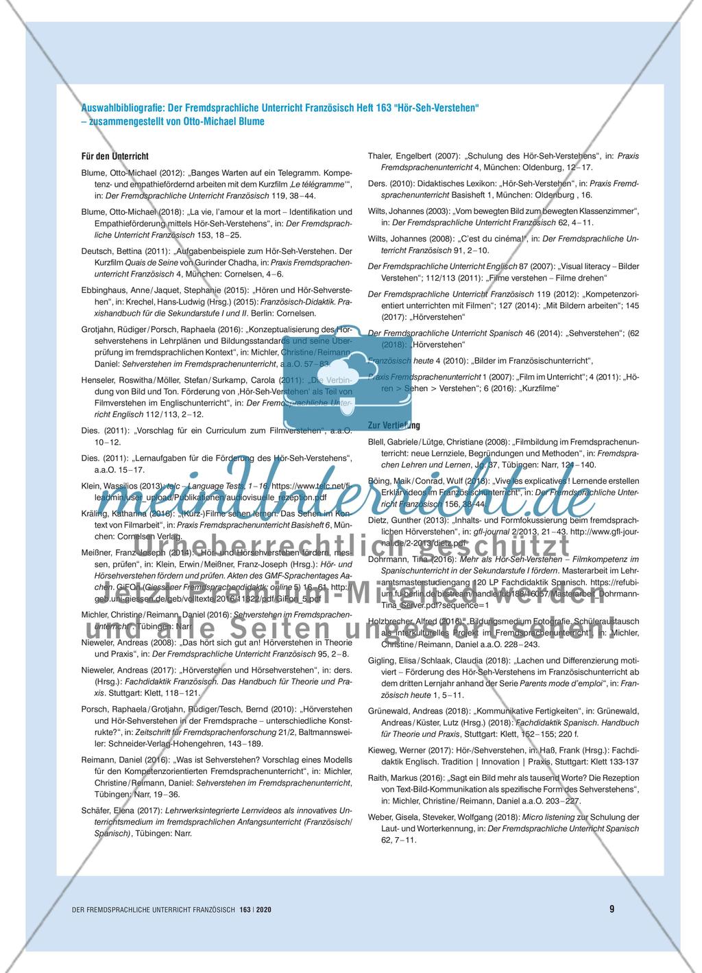 Hör-Seh-Verstehen: eine Kompetenz mit Zukunft - Perspektiven und Potenziale im Unterricht Preview 8