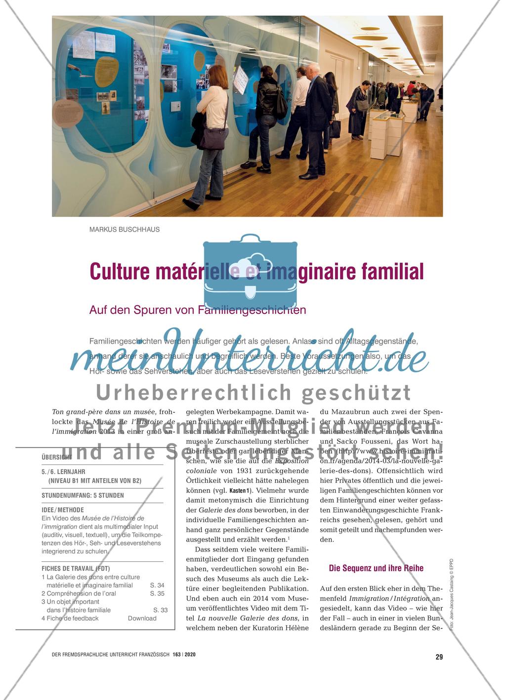 Culture matérielle et imaginaire familial - Auf den Spuren von Familiengeschichten Preview 1