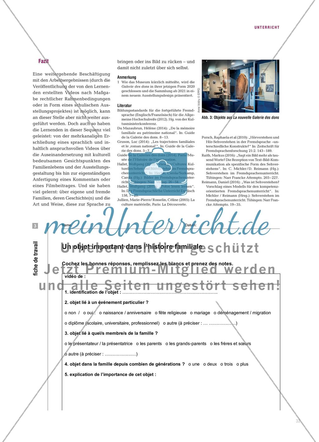 Culture matérielle et imaginaire familial - Auf den Spuren von Familiengeschichten Preview 5