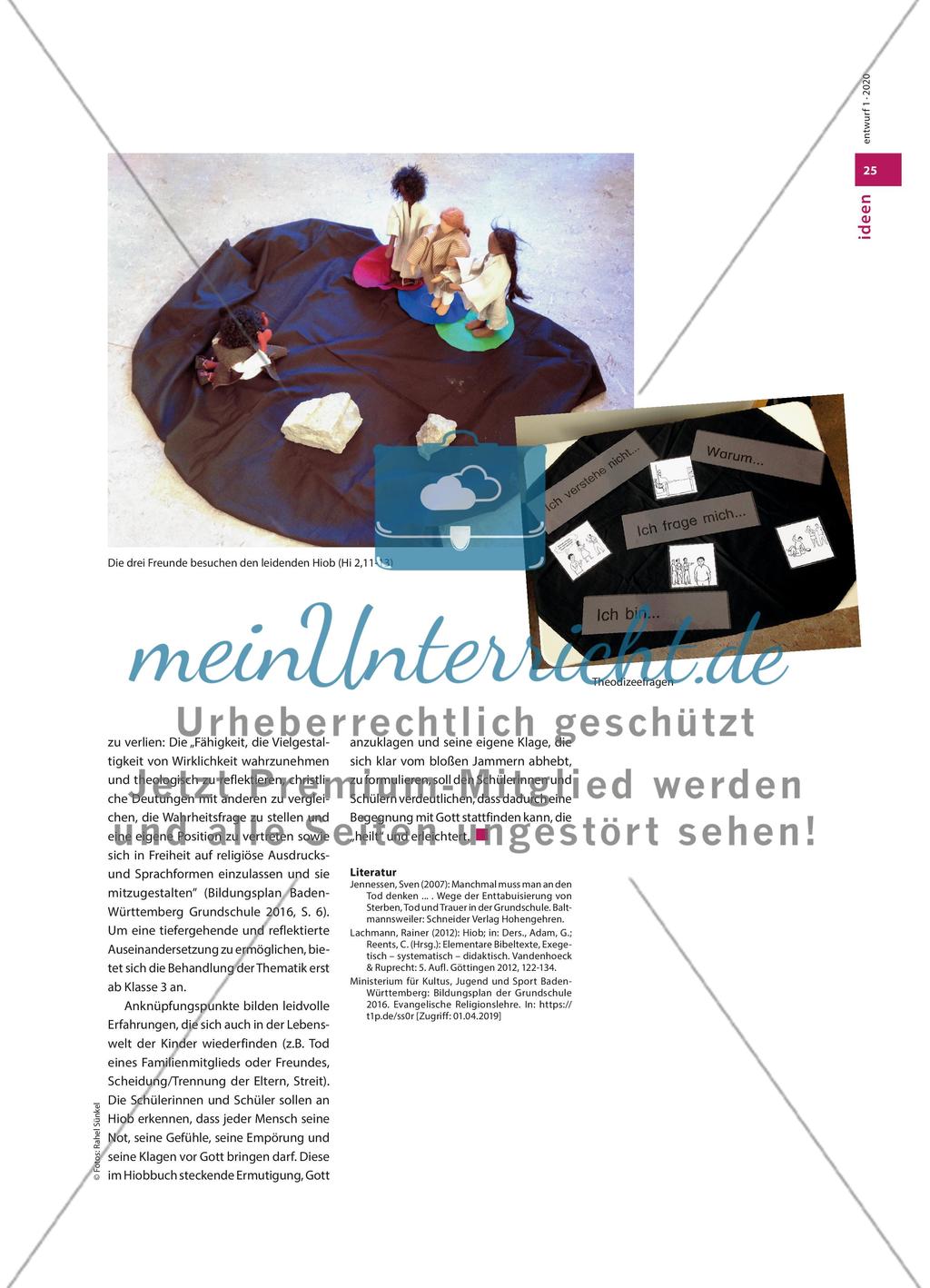 Das Buch Hiob in der Grundschule - Der Beitrag des Religionsunterrichts für die Begleitung von Kindern durch die Behandlung der Theodizee-Frage Preview 2