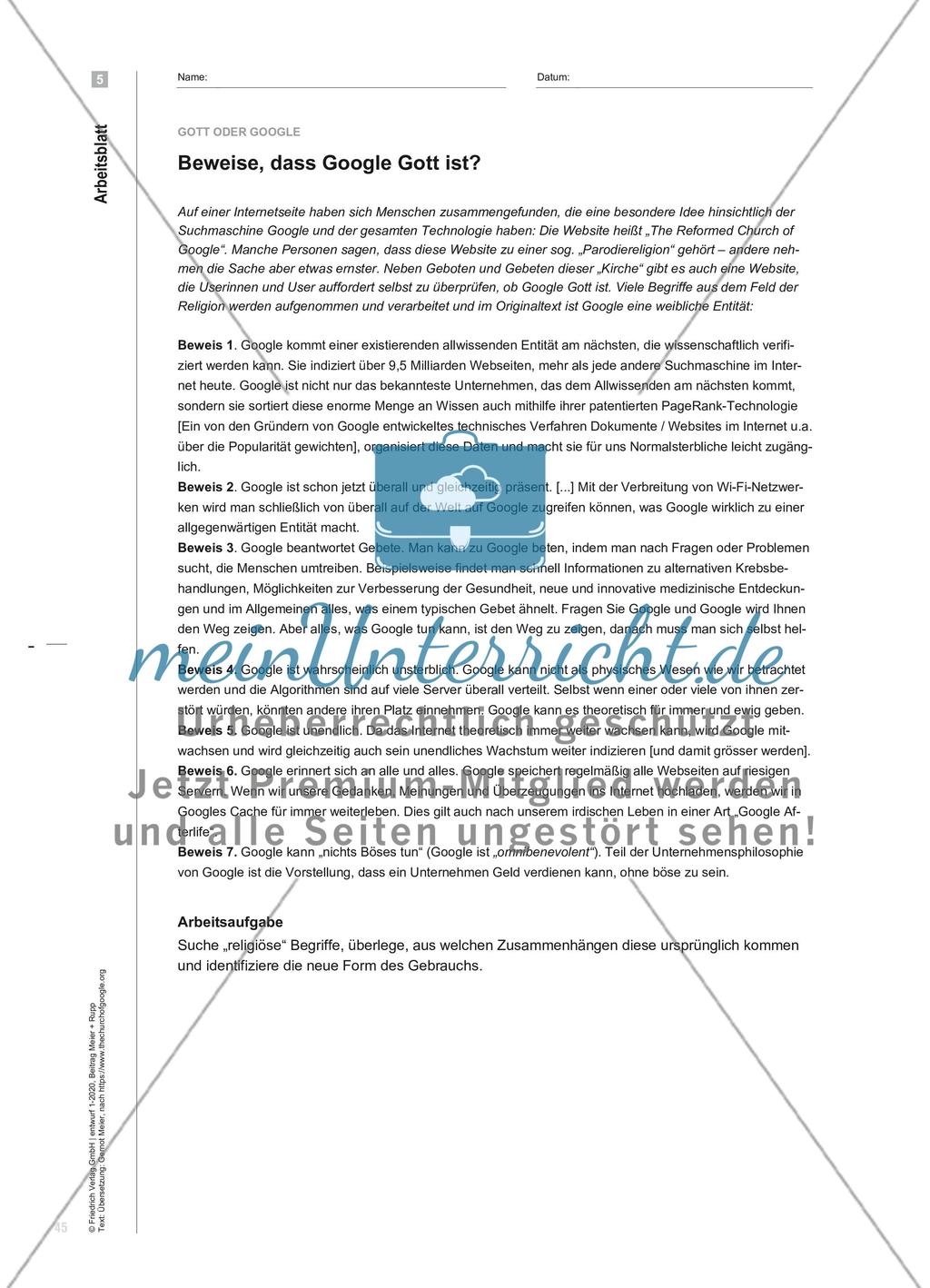 Gott oder Google Preview 6