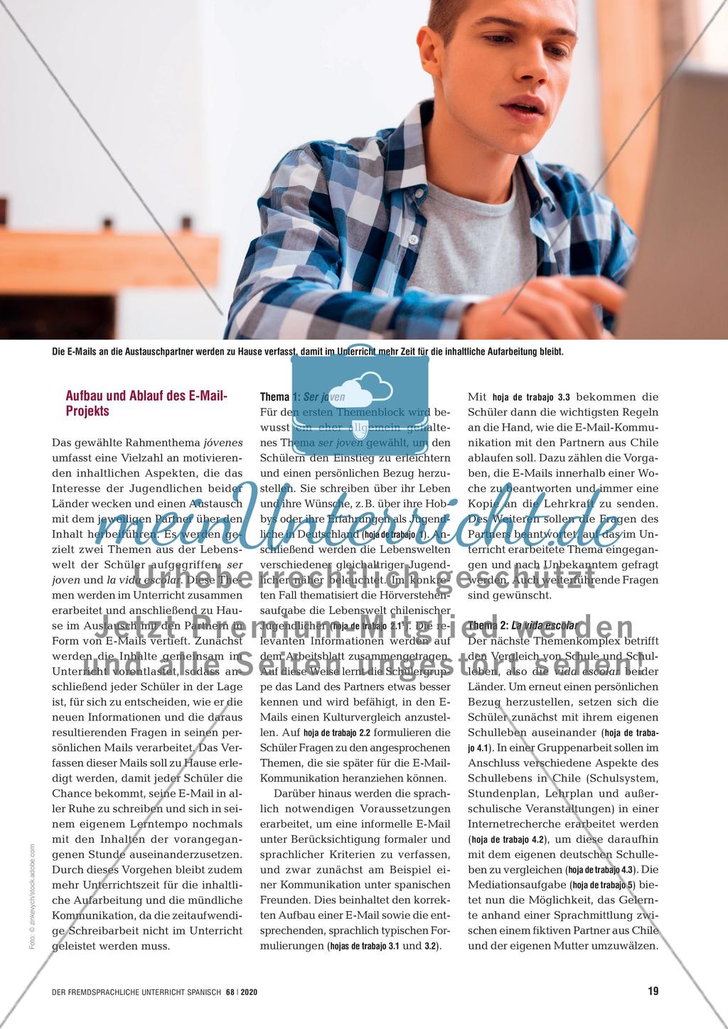 Ser joven en dos países distintos del mundo - Ein interkulturelles E-Mail-Projekt durchführen Preview 2