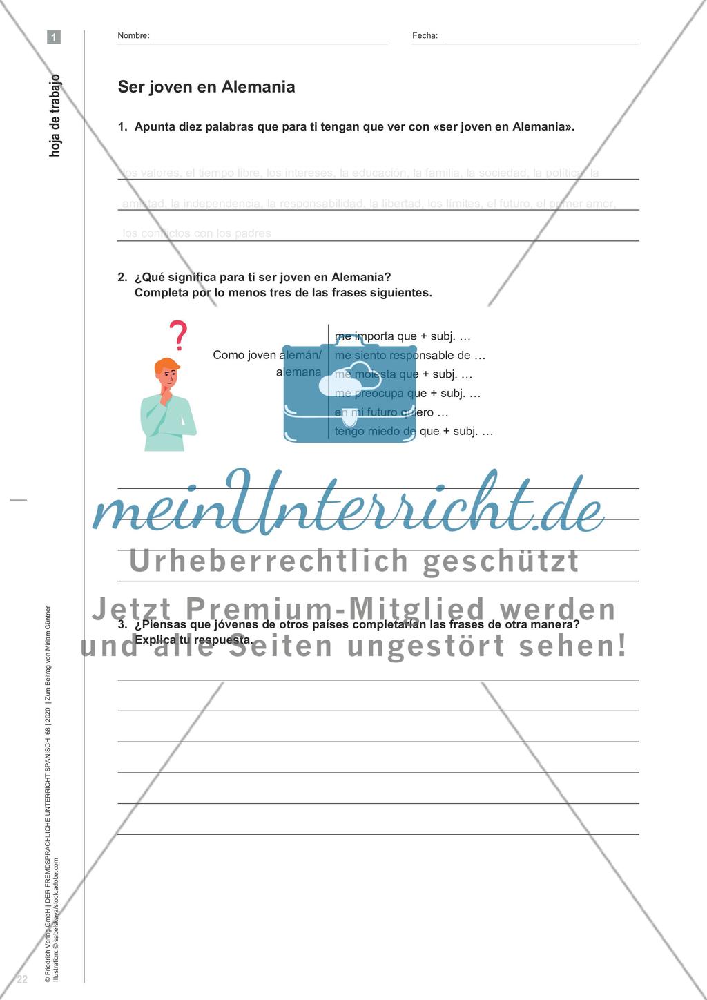Ser joven en dos países distintos del mundo - Ein interkulturelles E-Mail-Projekt durchführen Preview 5