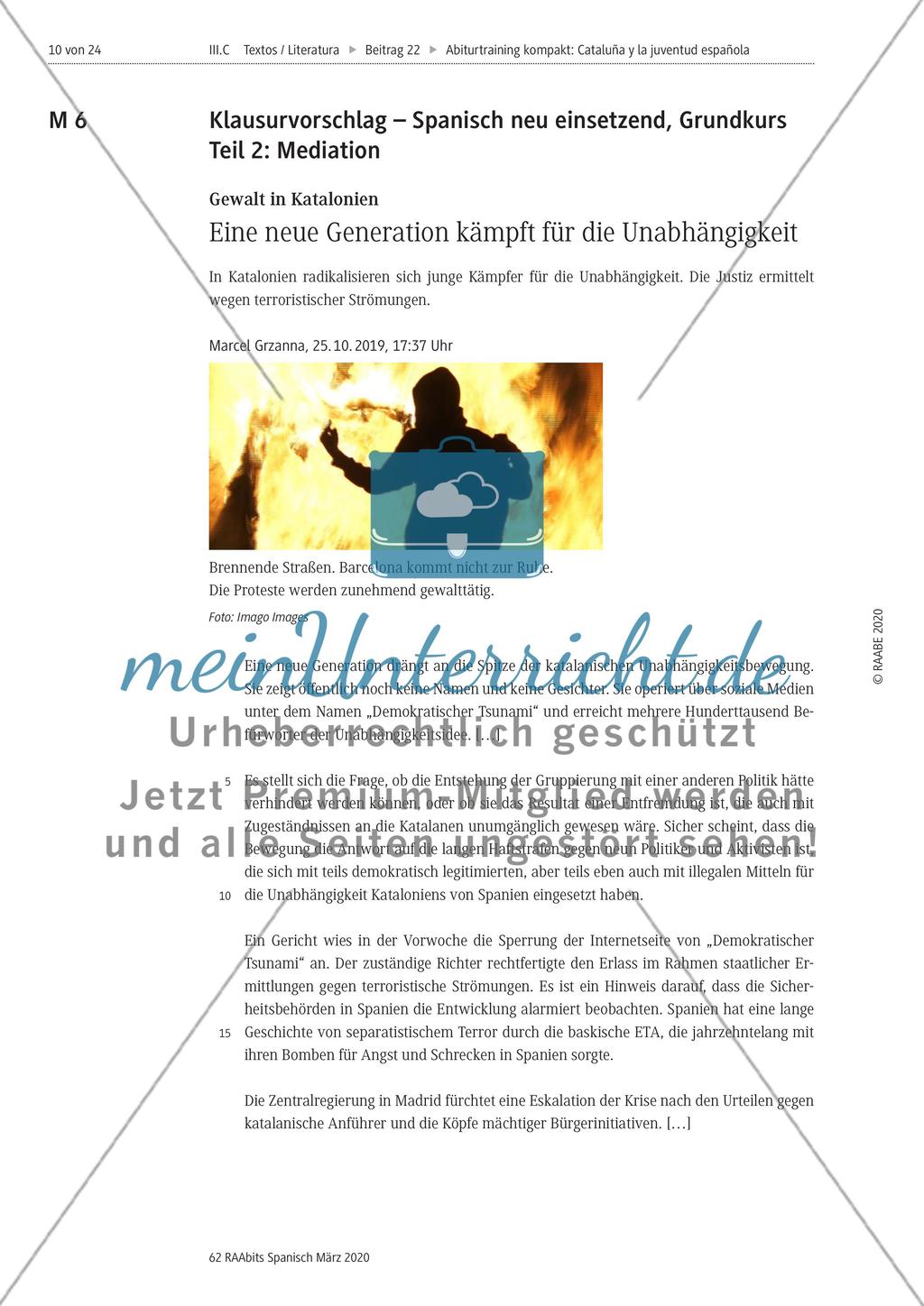 Klausurvorschlag – Spanisch neu einsetzend, Grundkurs Preview 3
