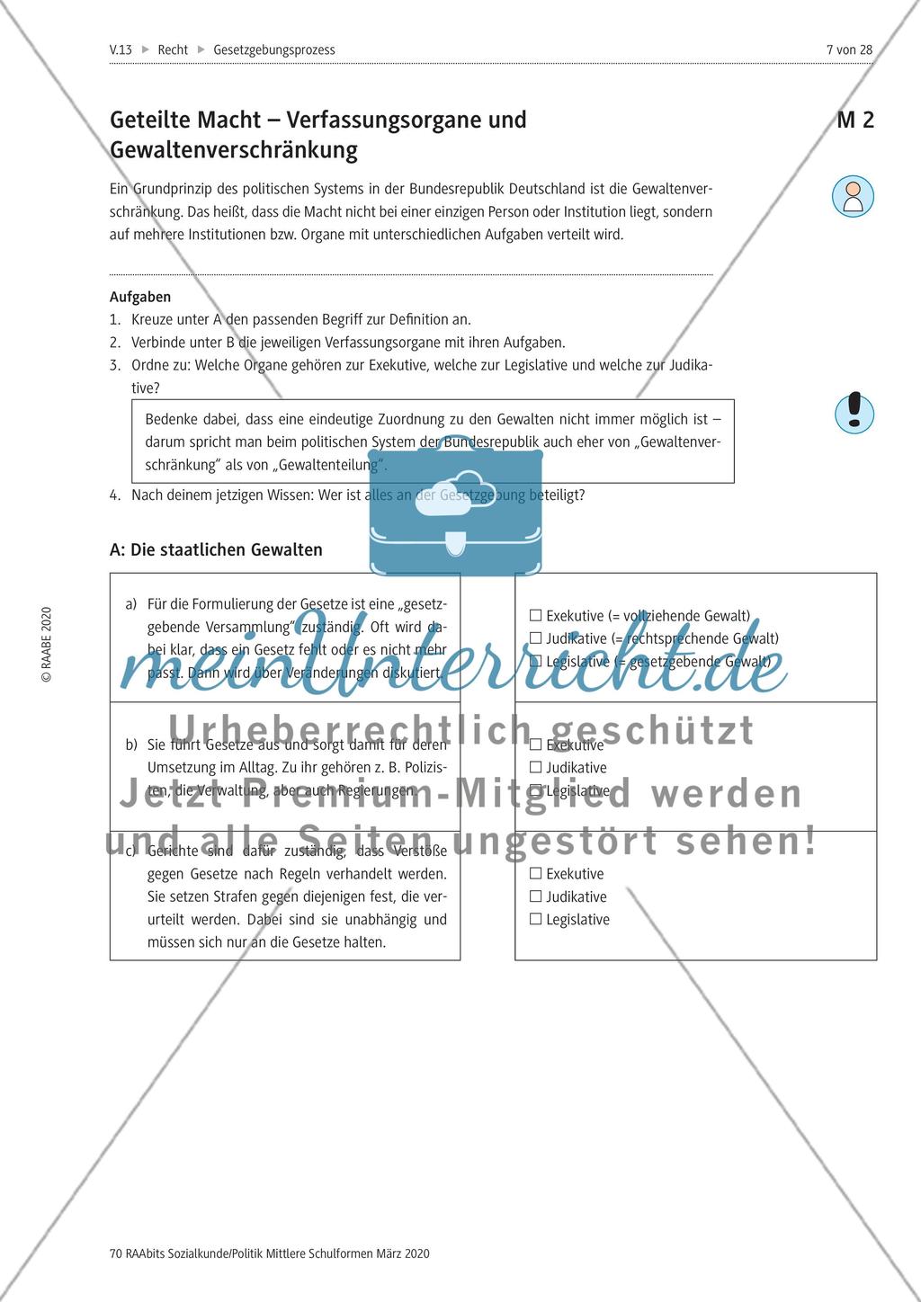 Gesetzgebung und Gewaltenverschränkung Preview 2