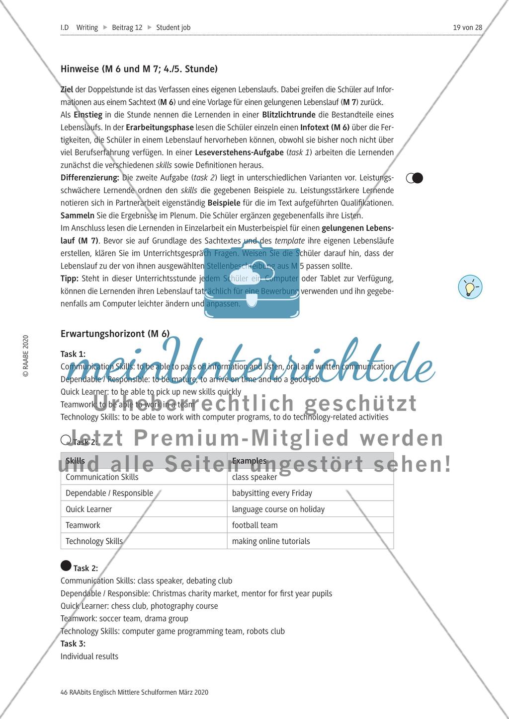 Writing a résumé Preview 4