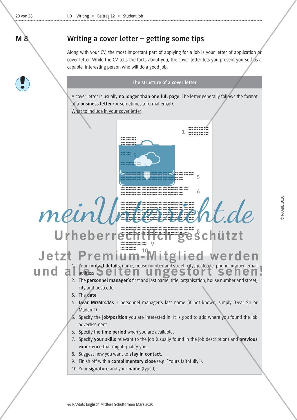 Composing a cover letter Preview 1