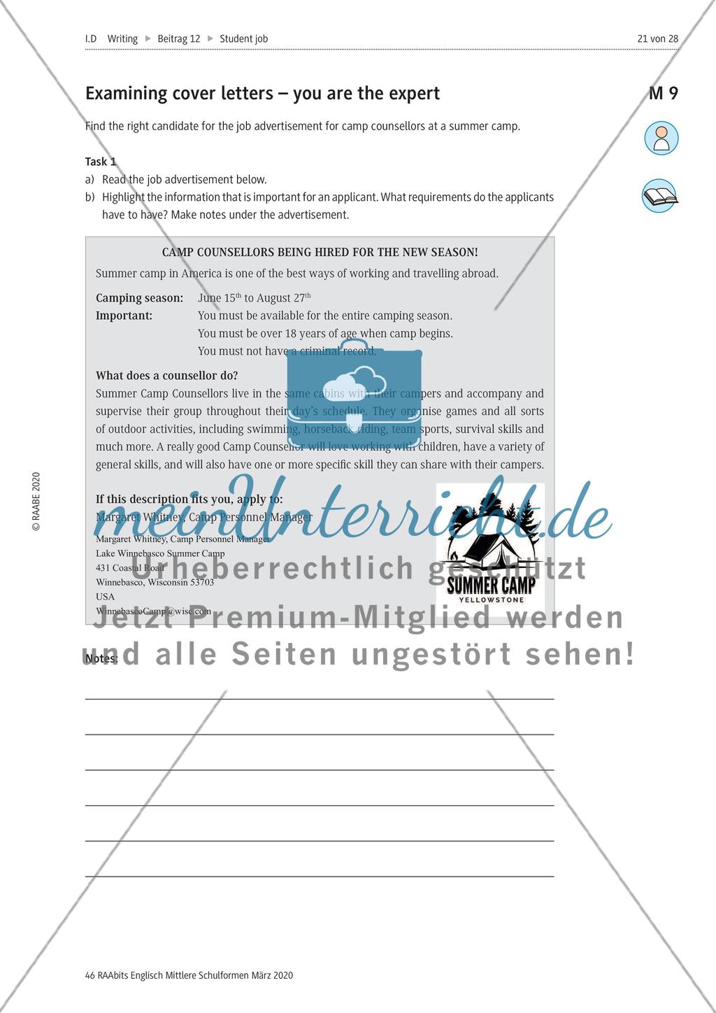Composing a cover letter Preview 2