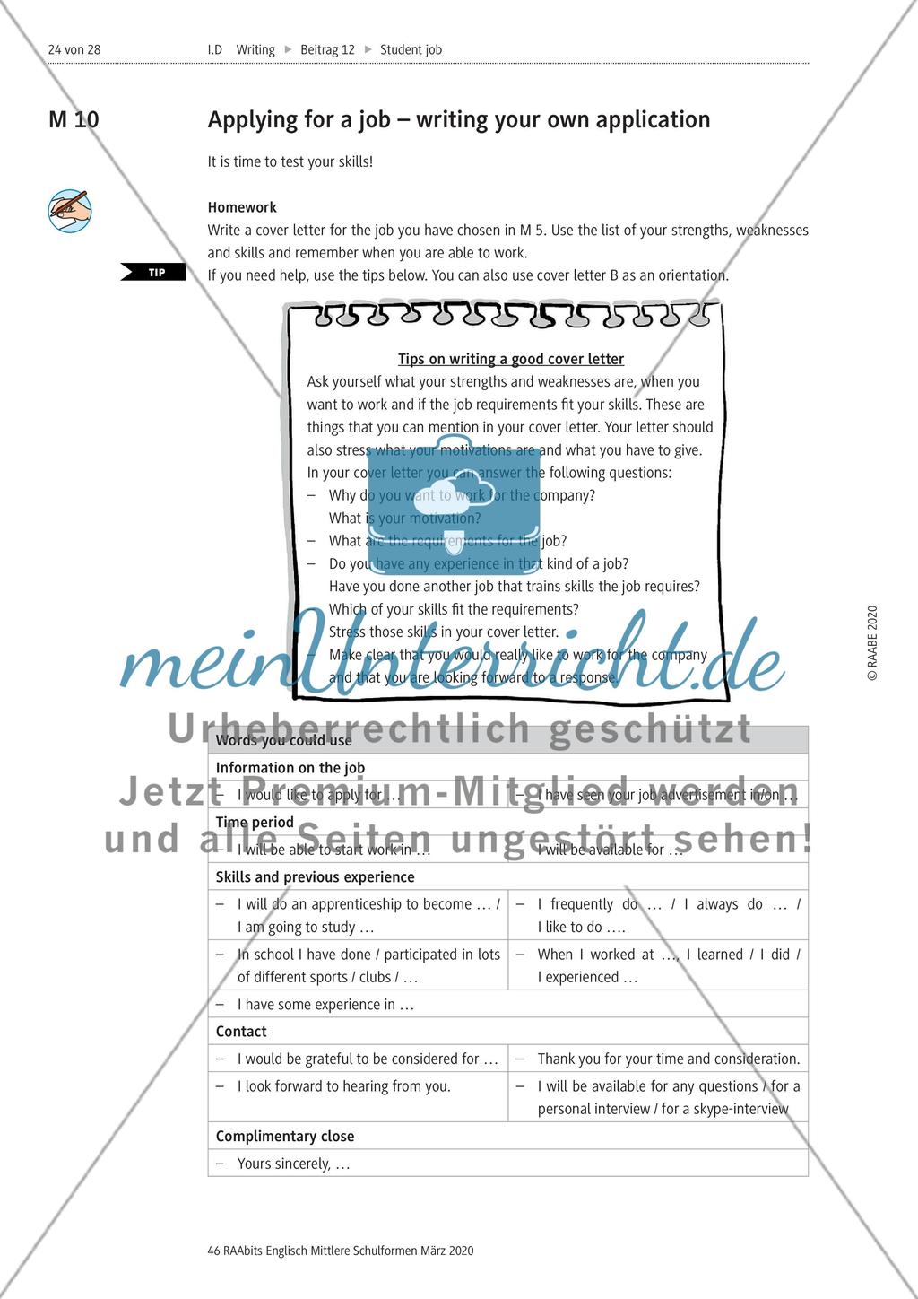 Composing a cover letter Preview 5
