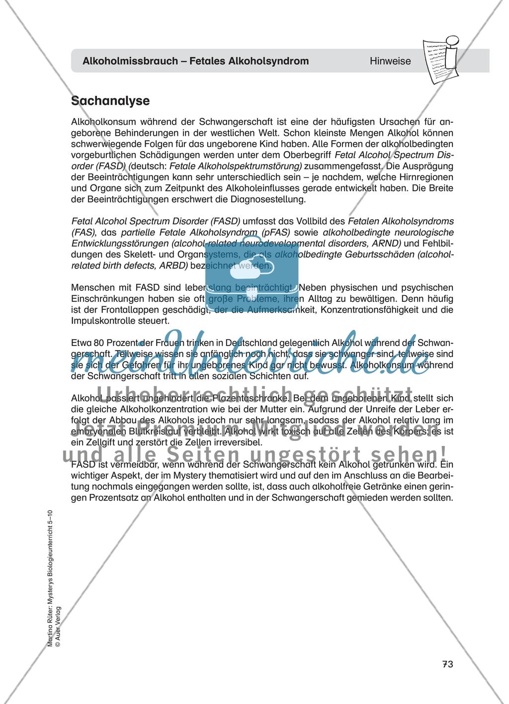 Alkoholmissbrauch – Fetales Alkoholsyndrom Preview 1