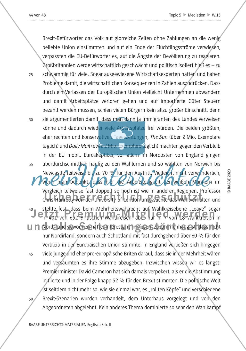 British politics – Brexit – bleiben oder gehen? Preview 5
