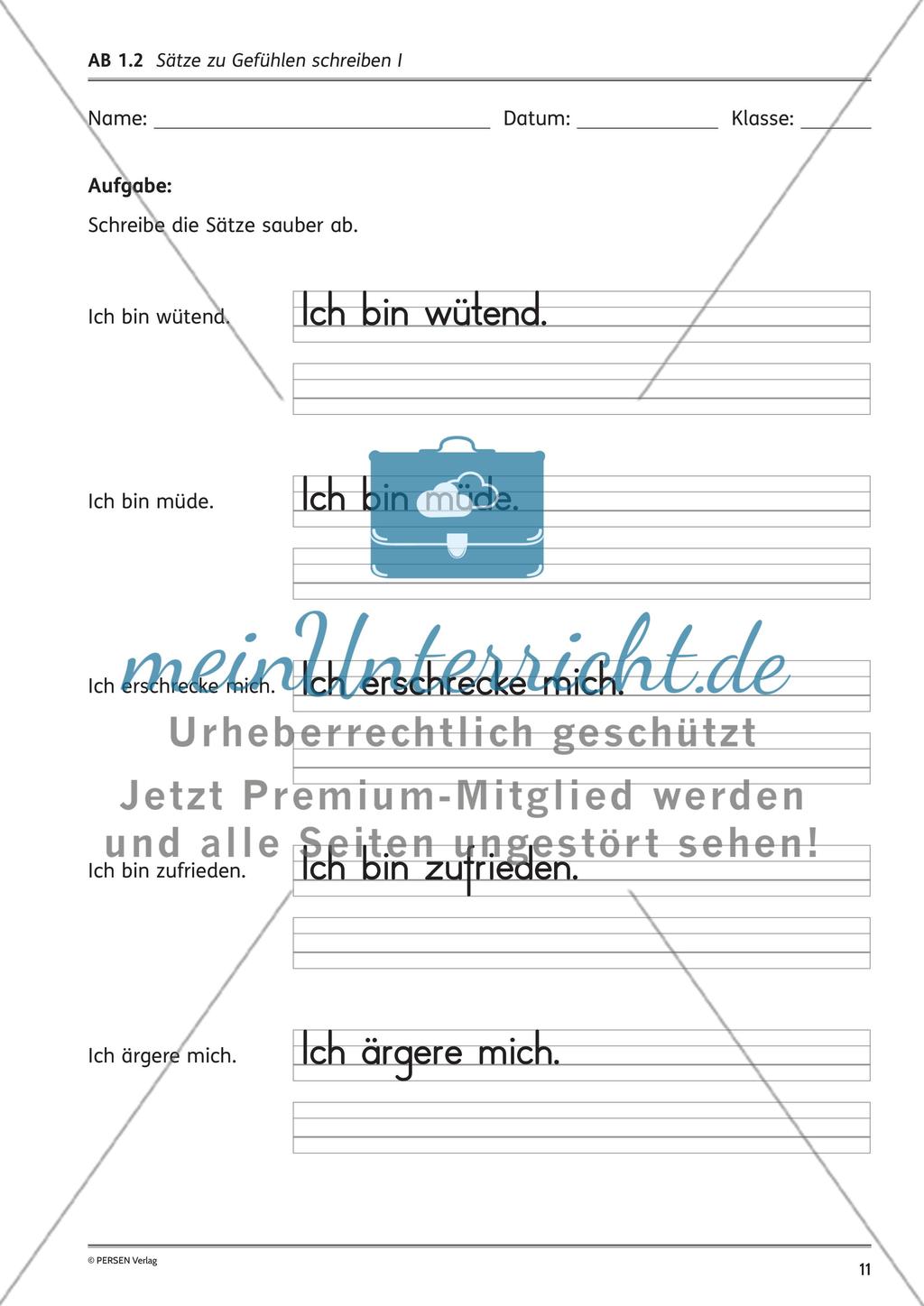 Unterrichtsreihe: Das Gesicht als Ausdrucksort von Gefühlen Preview 5