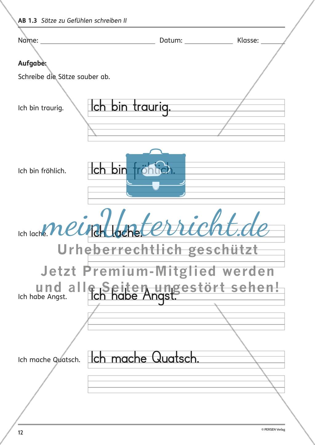Unterrichtsreihe: Das Gesicht als Ausdrucksort von Gefühlen Preview 6