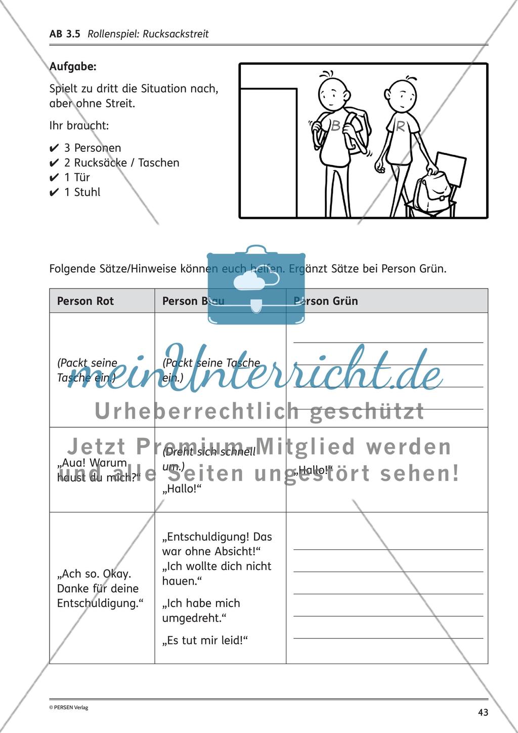 Unterrichtsreihe: Der Rucksackstreit Preview 11