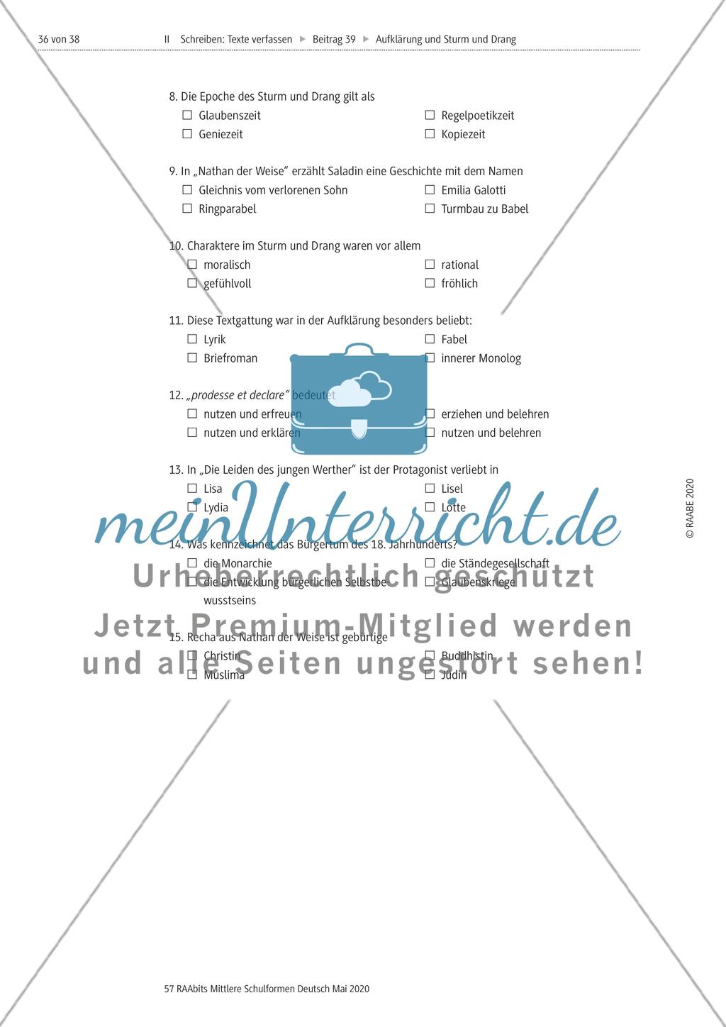 Aufklärung und Sturm und Drang meinUnterricht