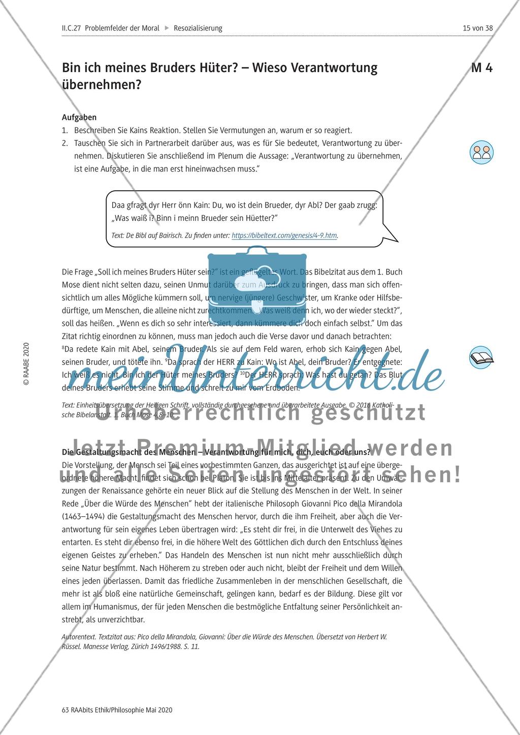 „Bin ich meines Bruders Hüter?“ – Wieso Verantwortung übernehmen? Preview 1