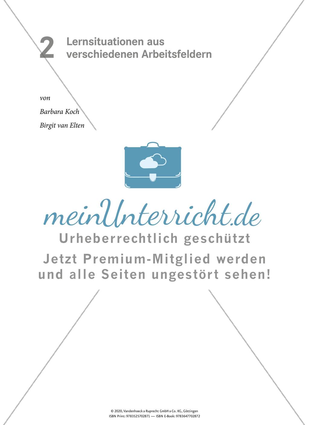 Lernsituationen aus verschiedenen Arbeitsfeldern Preview 1