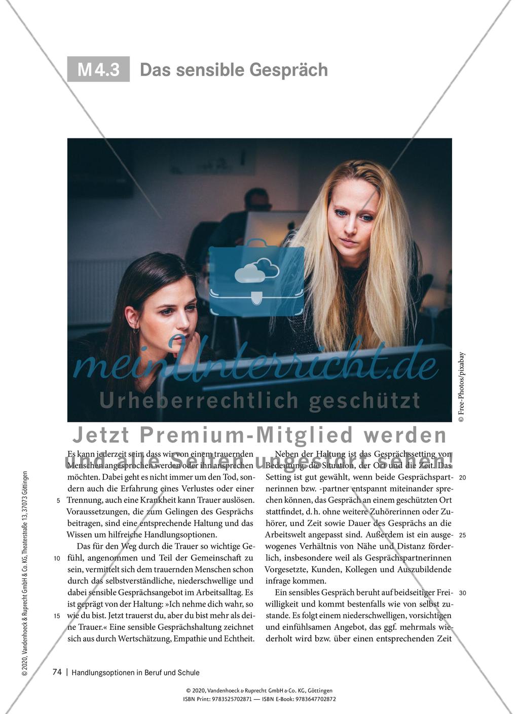 Handlungsoptionen in Beruf und Schule - M 4.1 - 4.5 Preview 6