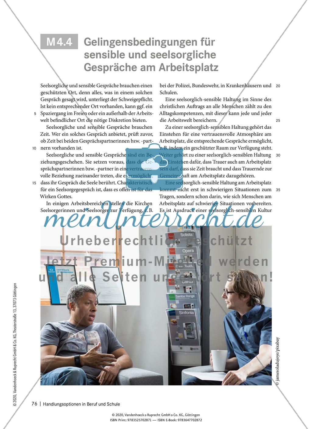 Handlungsoptionen in Beruf und Schule - M 4.1 - 4.5 Preview 8