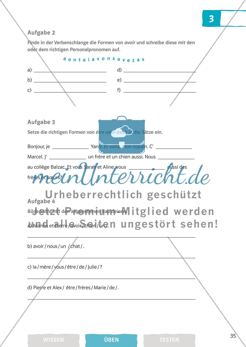 Die Verben: Das Présent Preview 2