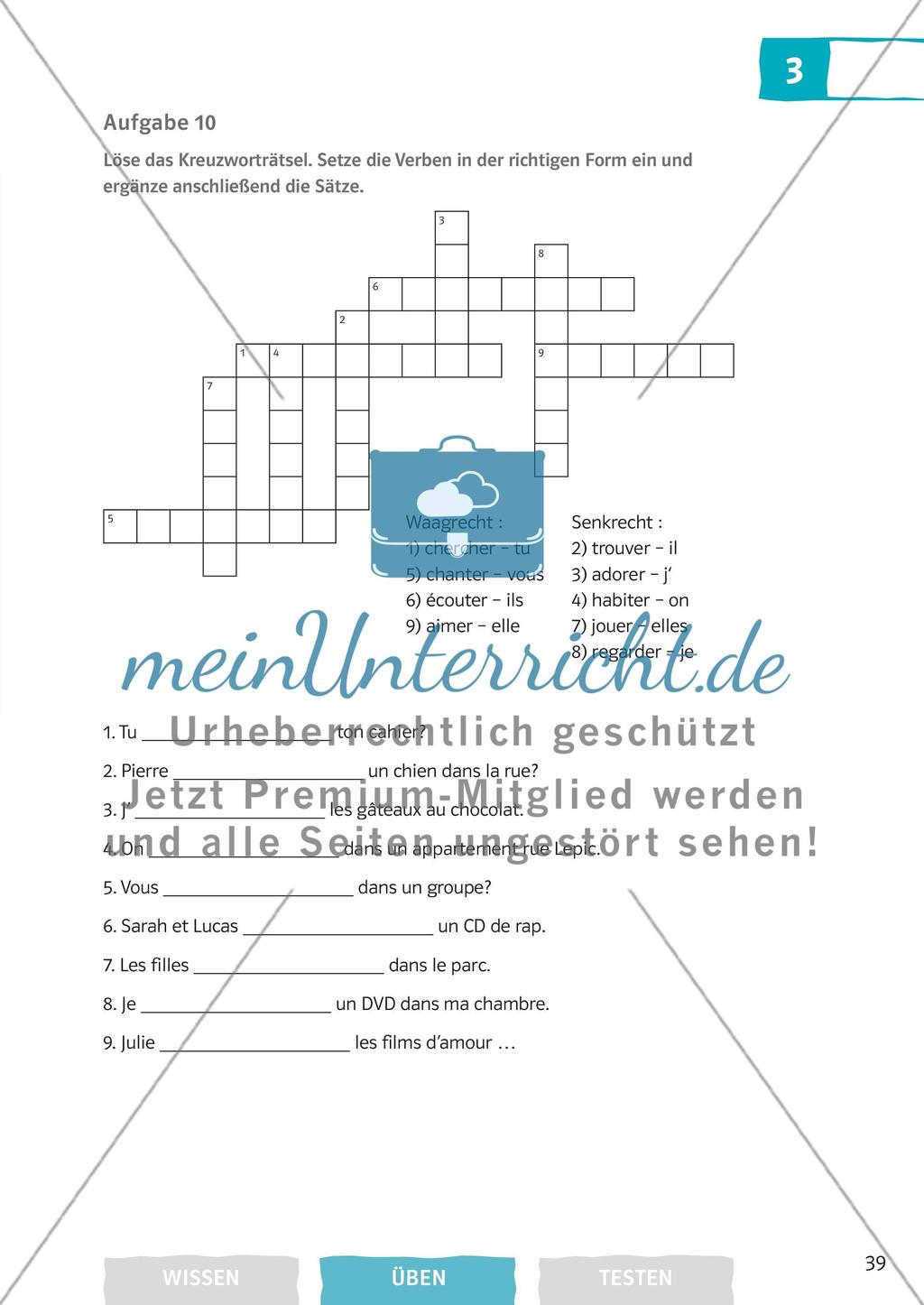 Die Verben: Das Présent Preview 6