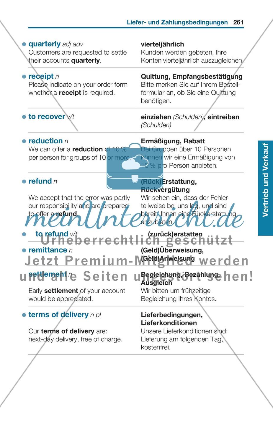 Thematischer Wortschatz: Vertrieb und Verkauf Preview 11