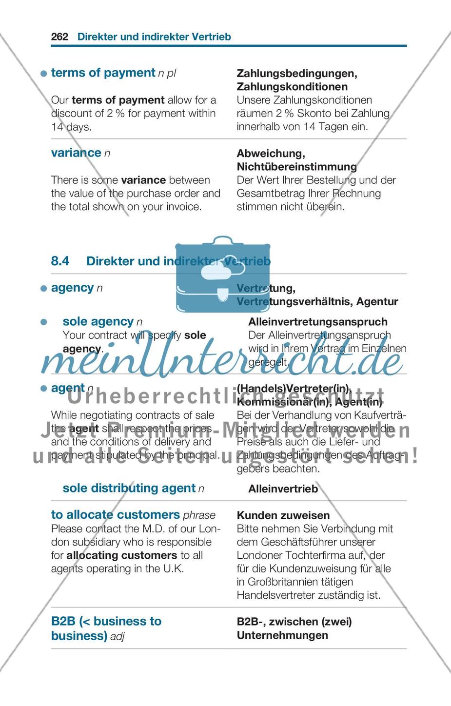 Thematischer Wortschatz: Vertrieb und Verkauf Preview 12