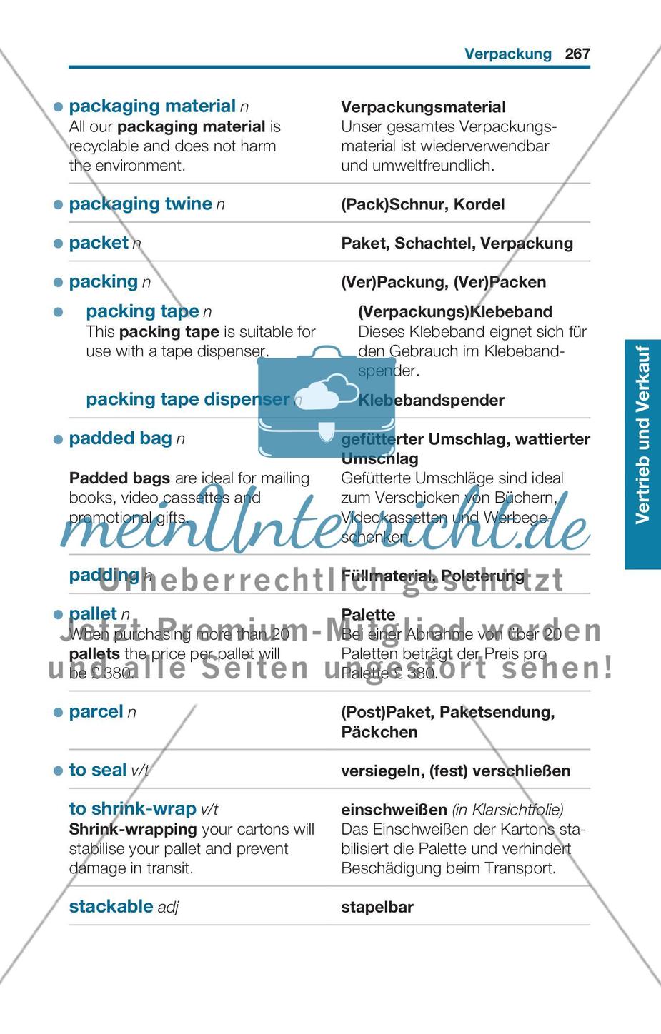 Thematischer Wortschatz: Vertrieb und Verkauf Preview 17