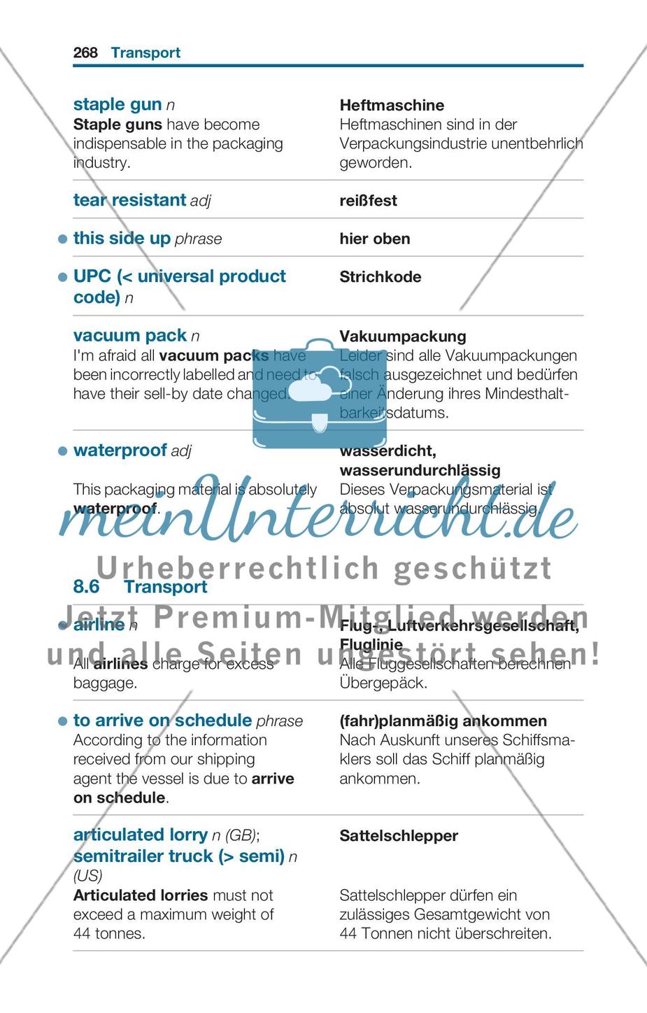 Thematischer Wortschatz: Vertrieb und Verkauf Preview 18