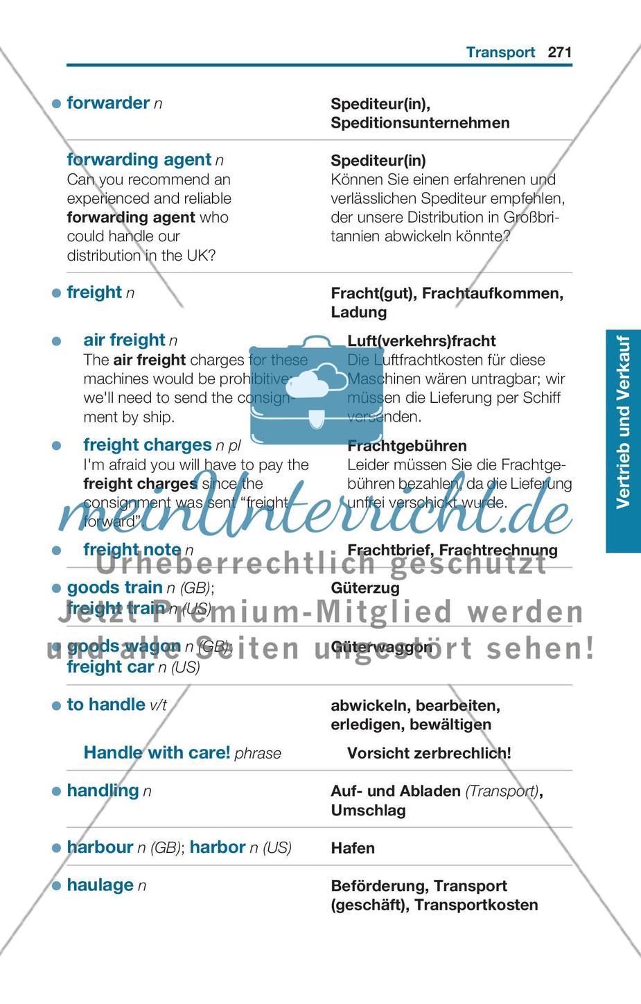 Thematischer Wortschatz: Vertrieb und Verkauf Preview 21