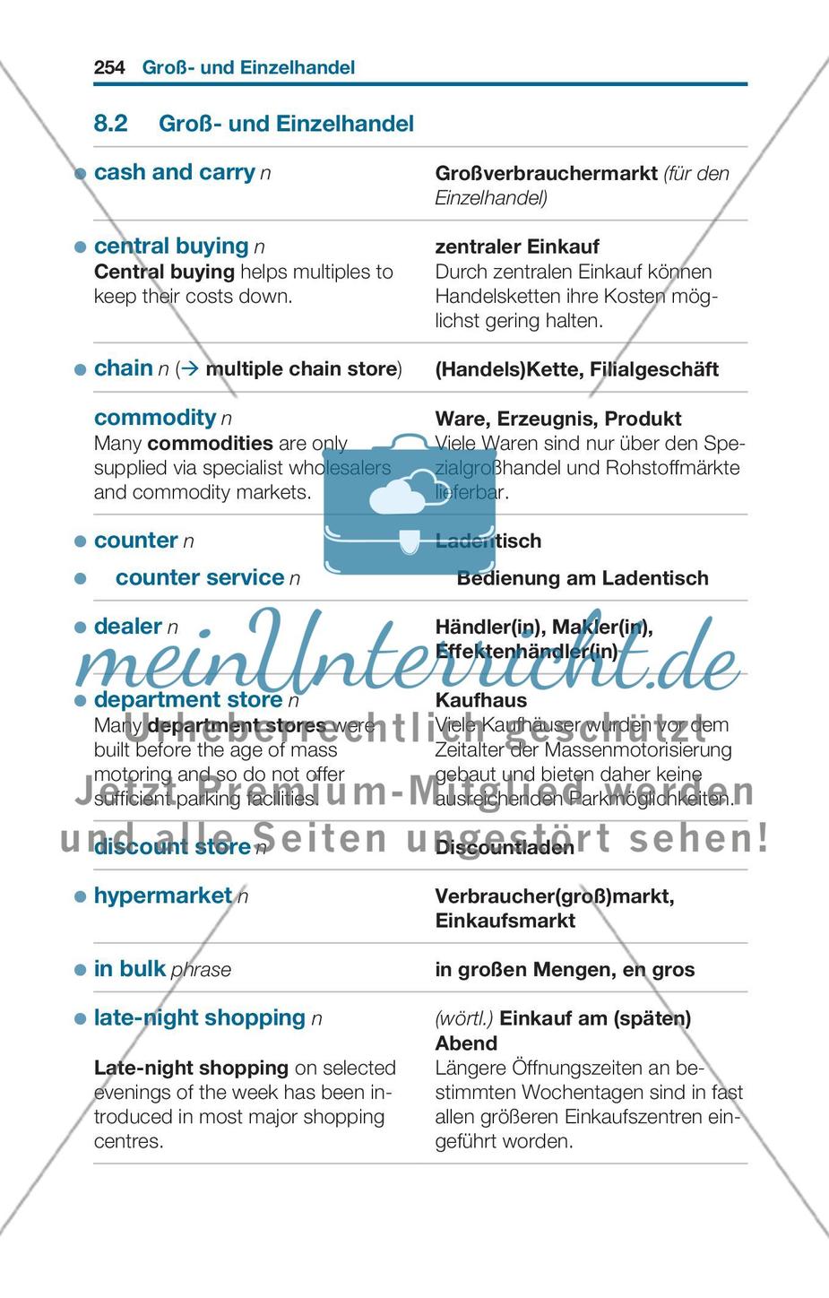 Thematischer Wortschatz: Vertrieb und Verkauf Preview 4