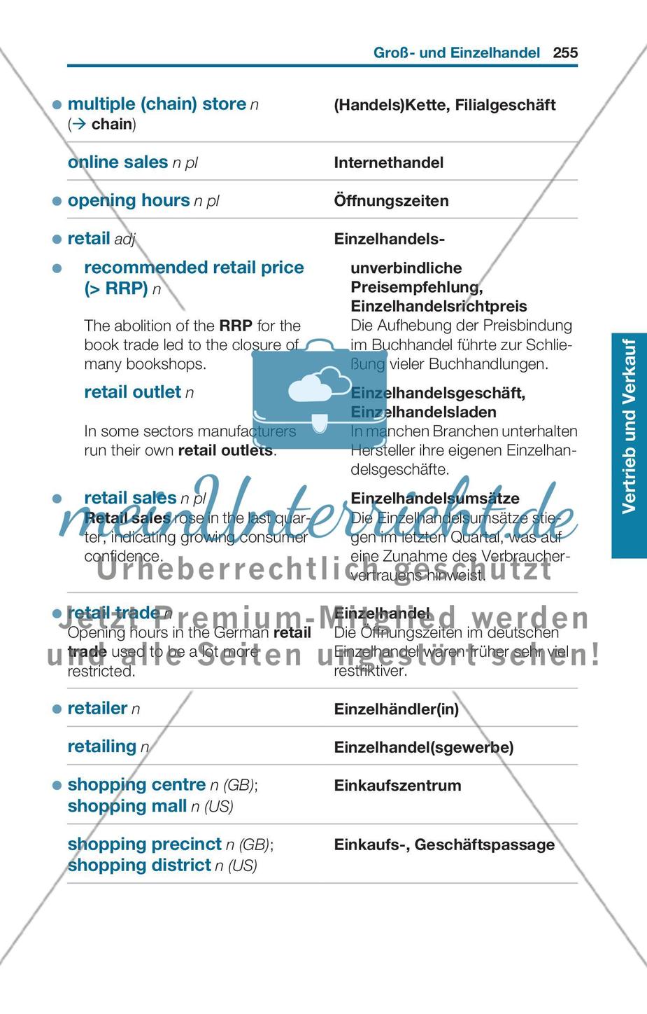 Thematischer Wortschatz: Vertrieb und Verkauf Preview 5