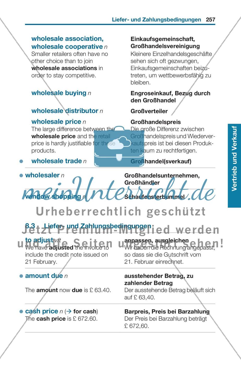 Thematischer Wortschatz: Vertrieb und Verkauf Preview 7