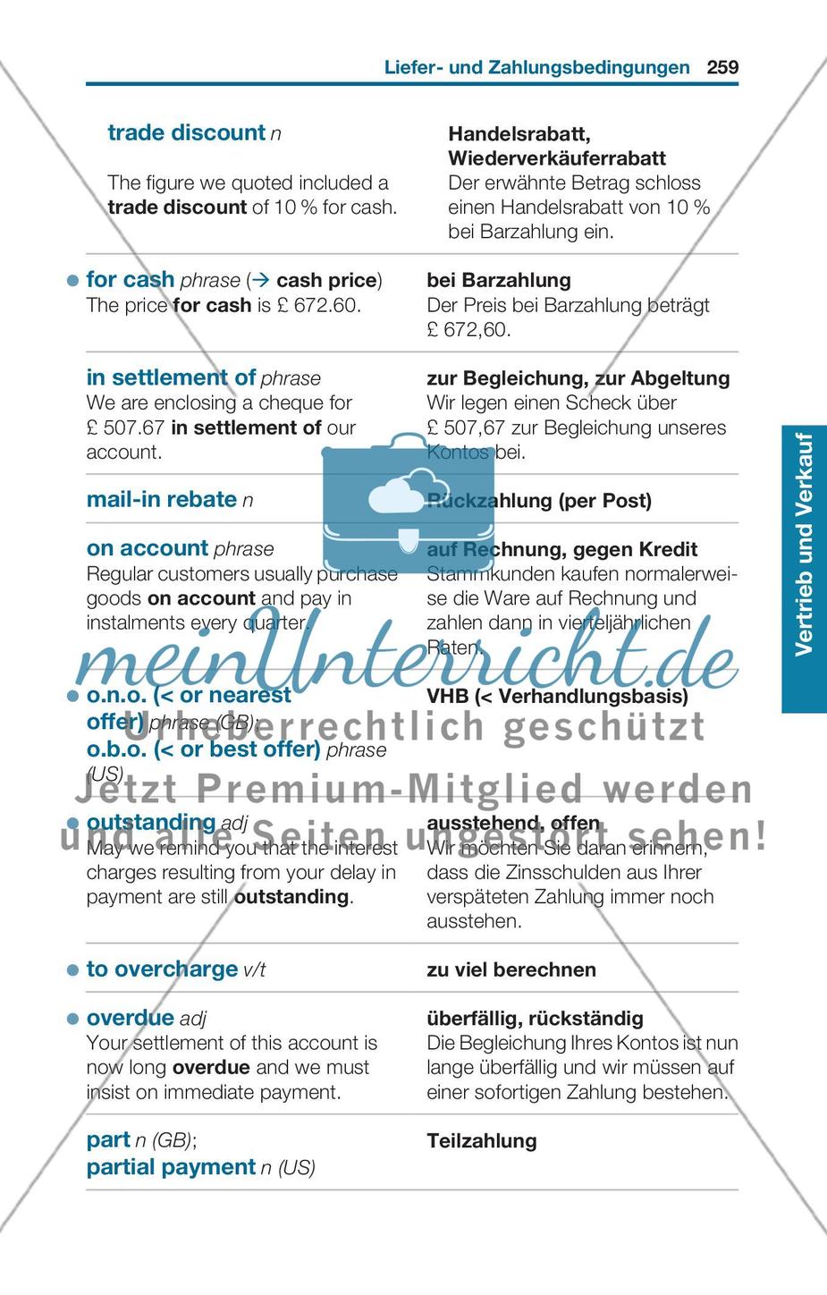 Thematischer Wortschatz: Vertrieb und Verkauf Preview 9