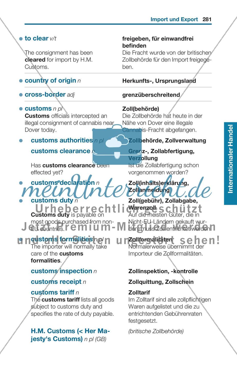 Thematischer Wortschatz: Internationaler Handel Preview 8