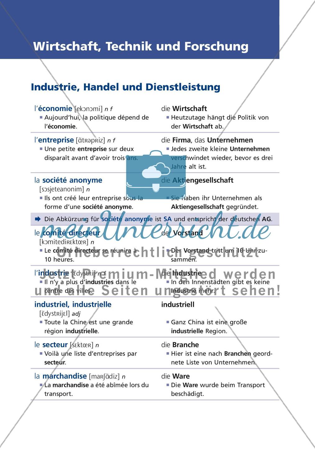 Wirtschaft, Technik und Forschung Preview 1