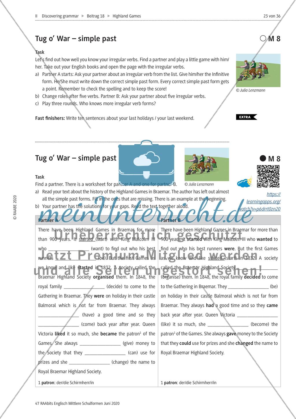 Let’s do your own Highland Games – a grammar revision Preview 10