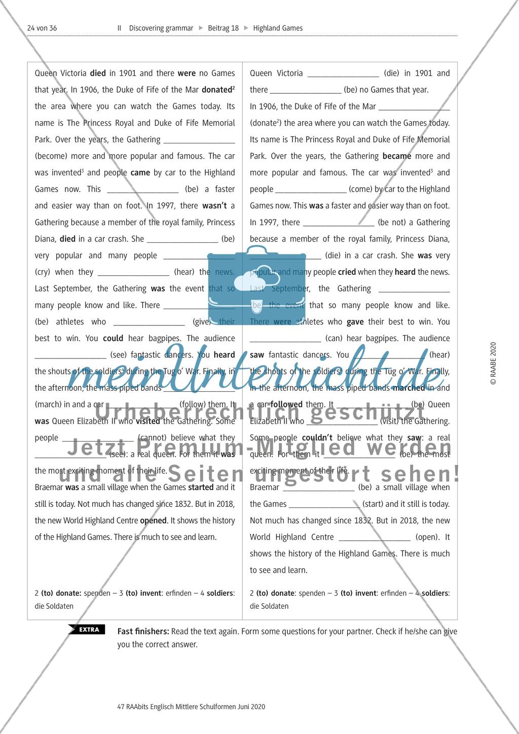 Let’s do your own Highland Games – a grammar revision Preview 11