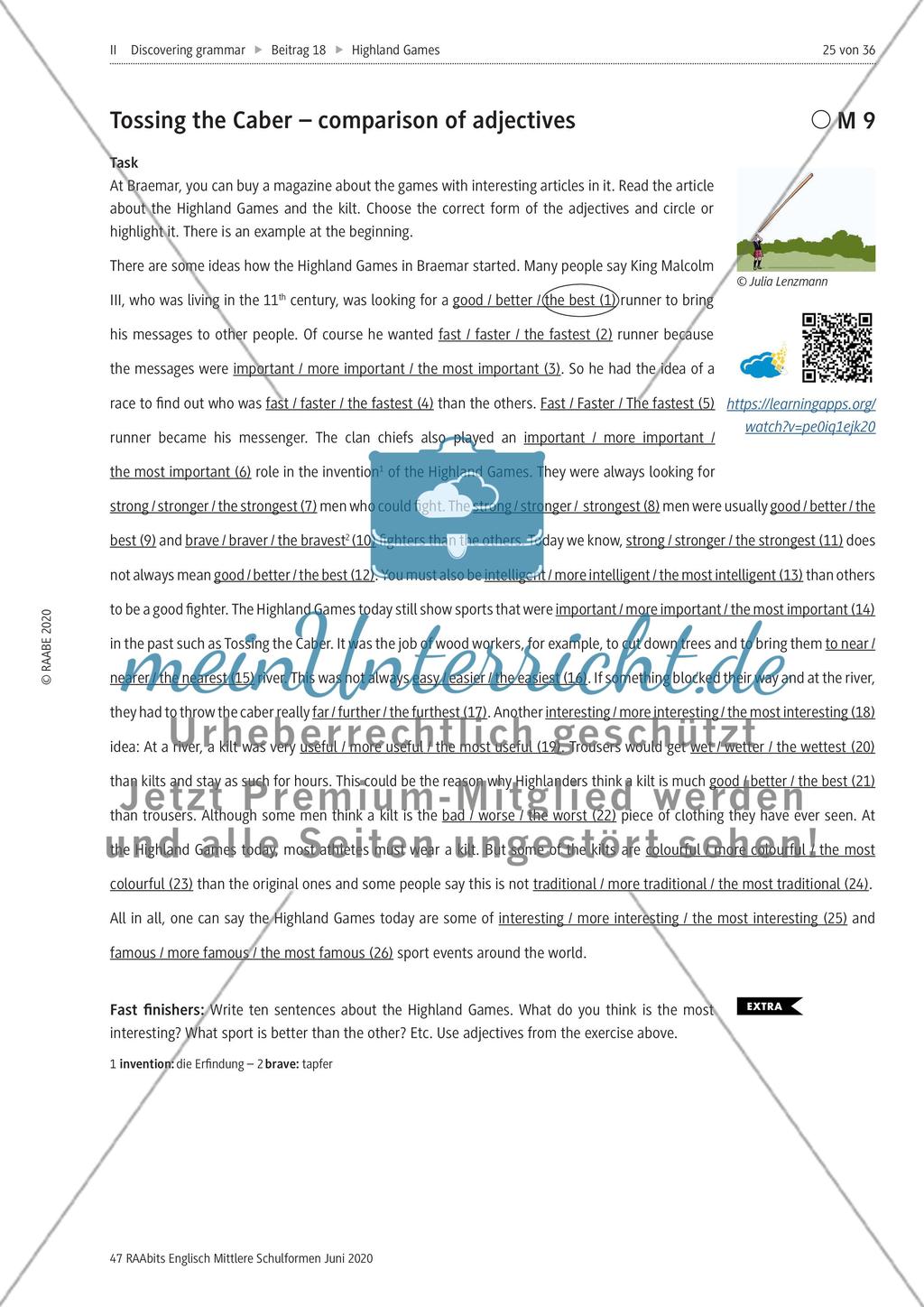 Let’s do your own Highland Games – a grammar revision Preview 12