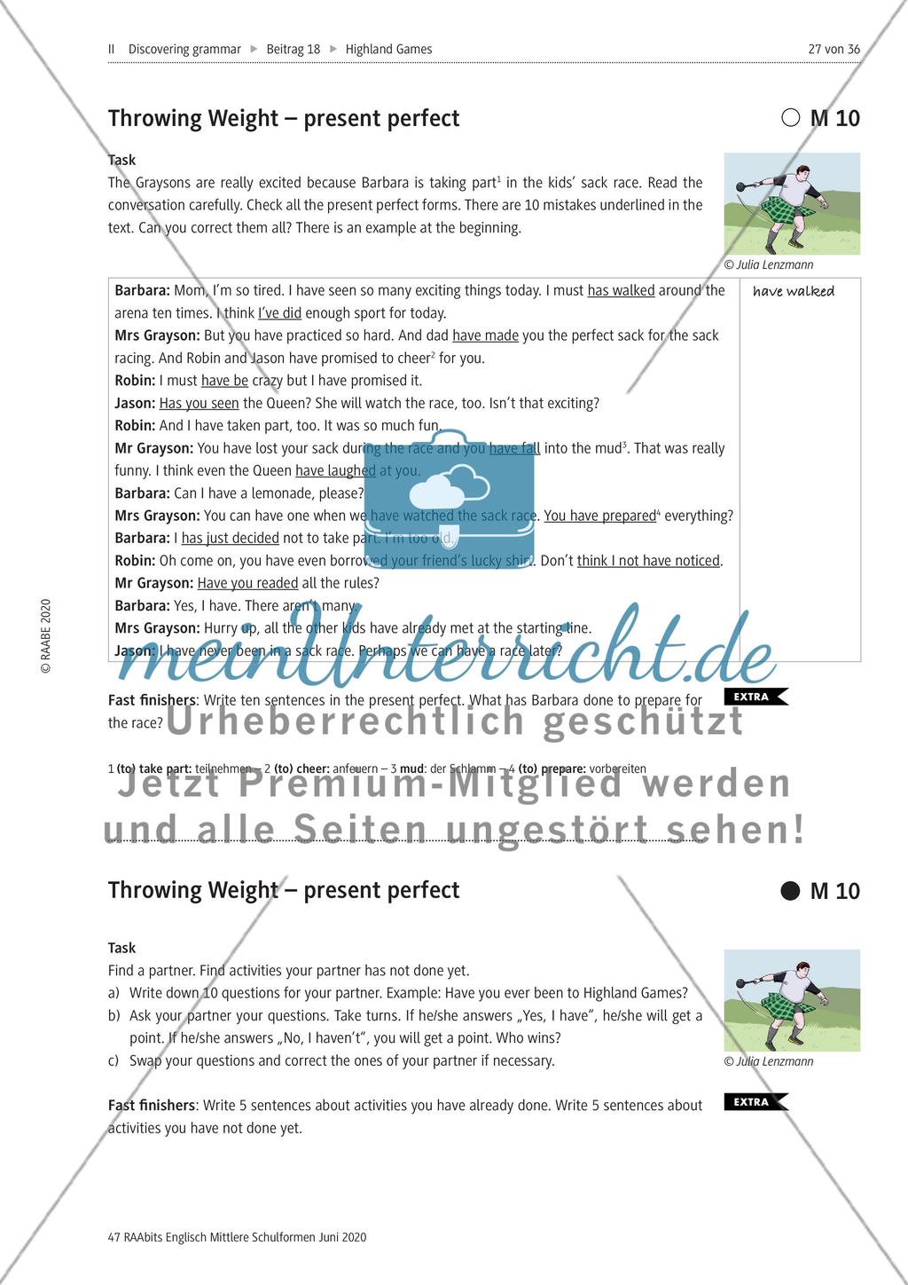 Let’s do your own Highland Games – a grammar revision Preview 14