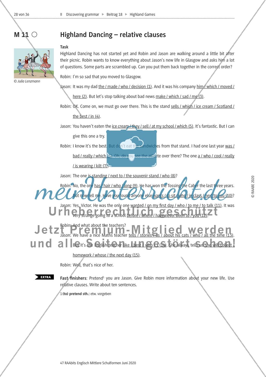 Let’s do your own Highland Games – a grammar revision Preview 15