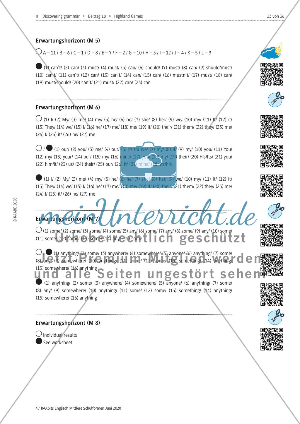 Let’s do your own Highland Games – a grammar revision Preview 20