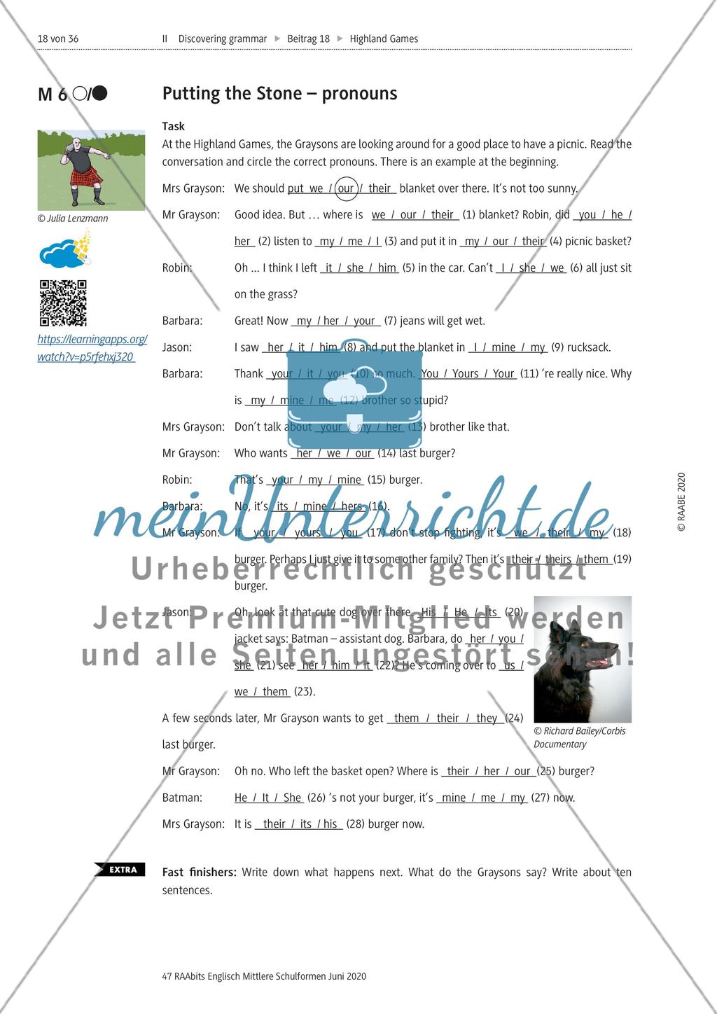 Let’s do your own Highland Games – a grammar revision Preview 5