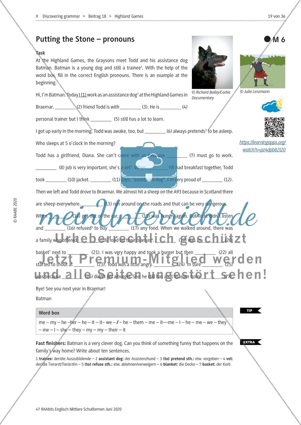 Let’s do your own Highland Games – a grammar revision Preview 6