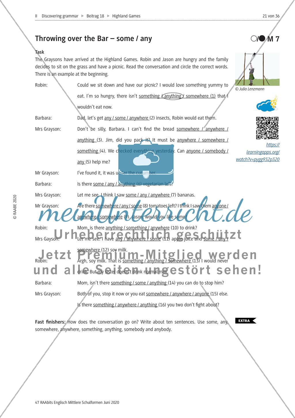 Let’s do your own Highland Games – a grammar revision Preview 8