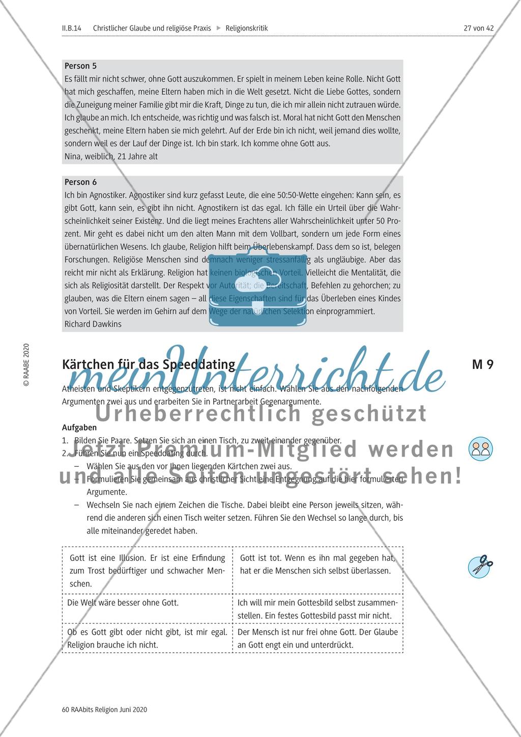 Ablehnung Gottes heute – Moderner Atheismus - meinUnterricht