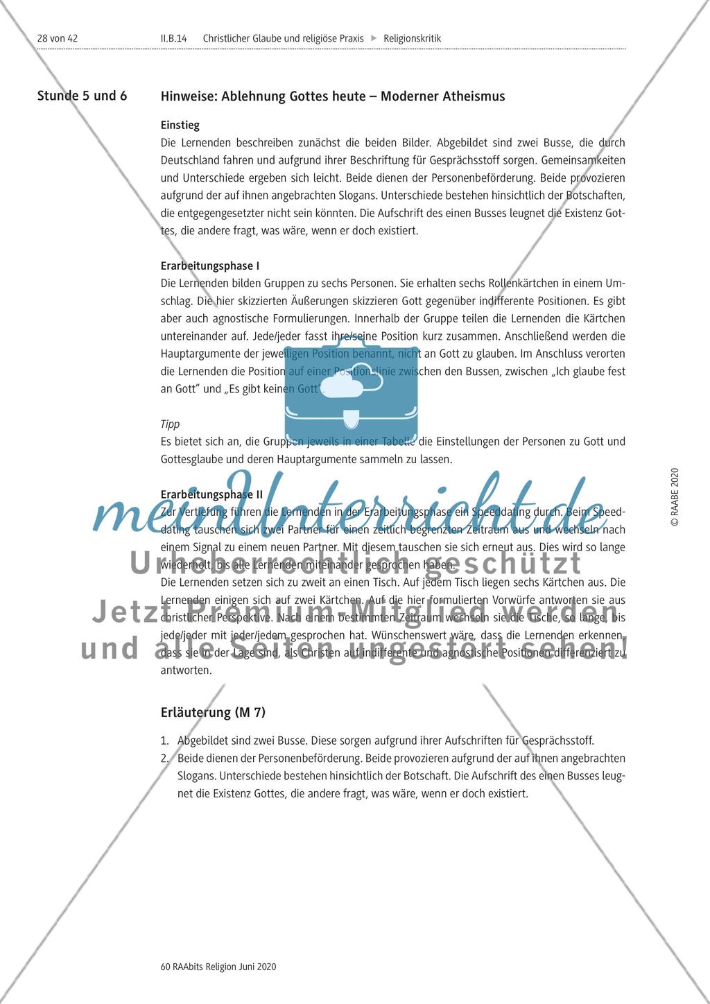 Ablehnung Gottes heute – Moderner Atheismus - meinUnterricht