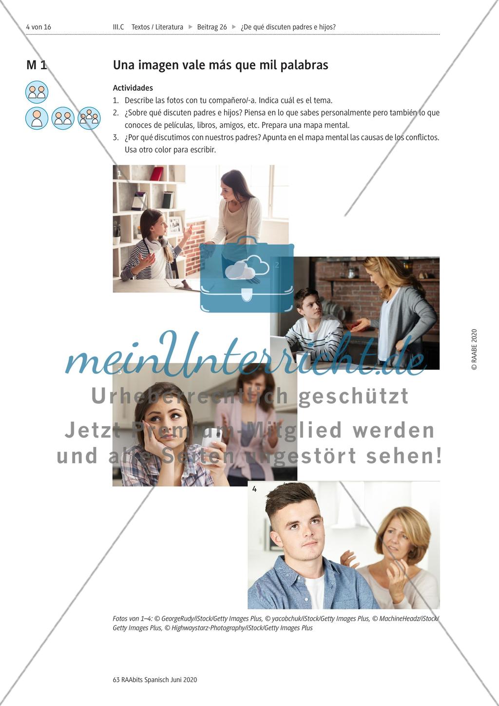 ¿De qué discuten padres e hijos? – Am Beispiel Spanien über Konflikte zwischen Jugendlichen und ihren Eltern sprechen Preview 4