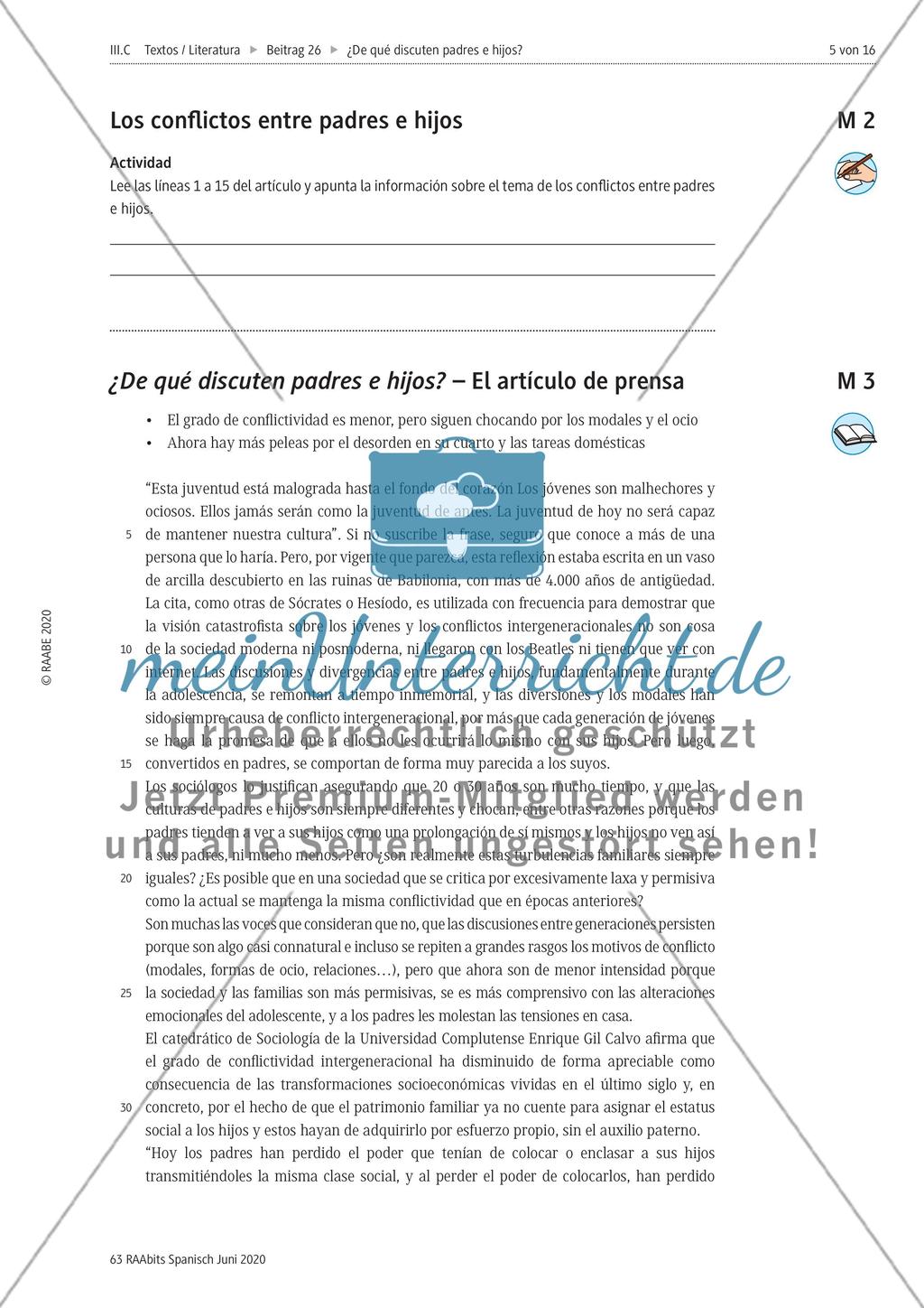 ¿De qué discuten padres e hijos? – Am Beispiel Spanien über Konflikte zwischen Jugendlichen und ihren Eltern sprechen Preview 5