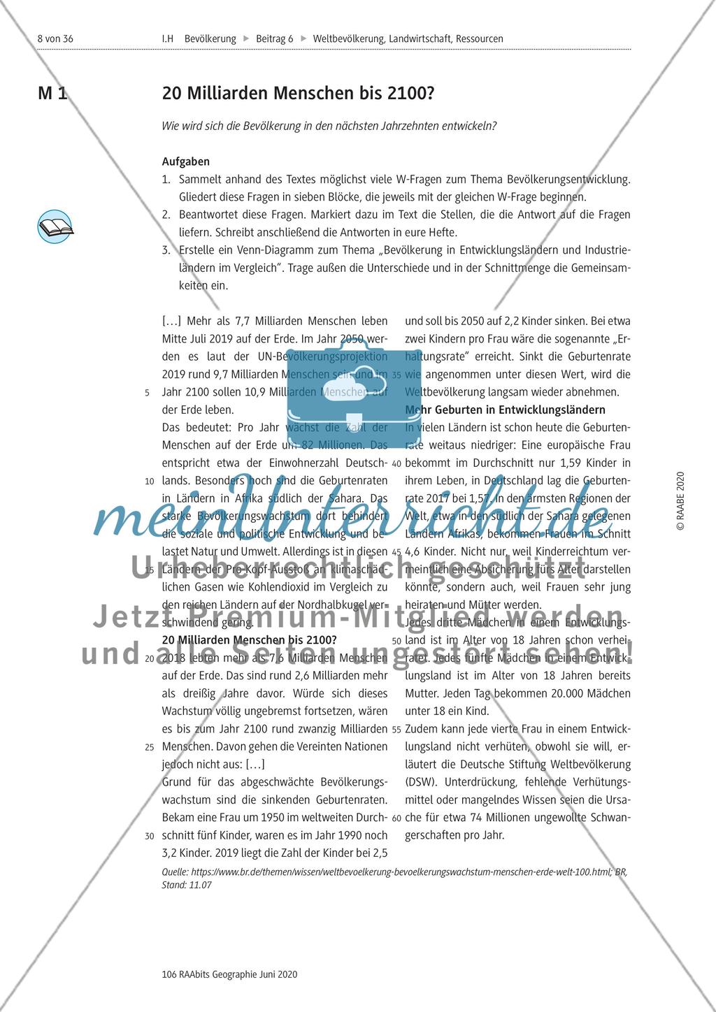 Entwicklung der Weltbevölkerung Preview 1